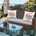 thumbnail image 2 of Happy Mother Day Throw Pillow Covers,Text Mother's Day On Colorful Flowers Decorative Pillow Covers Digital Printing Blended Fabric for Couch Sofa Bed Invisible Zipper 16X16 in, 2 of 6