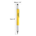 thumbnail image 2 of Unique Bargains 2pcs 6 in 1 Metal Multitool Tech Tool Pen Gifts for Men with Ballpoint Pen, Ruler, Screwdriver, Stylus, Refills, Yellow, 2 of 5