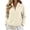 Beige, variant on CQONEPT Women's Lightweight Half Zip Warm Sherpa Fleece Sweatshirt Fall Winter Cozy Pullover Tops with Zipper Pockets Sky Blue L