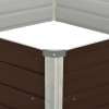 vidaXL Raised Garden Bed Patio Raised Flower Bed Galvanized Steel Planter