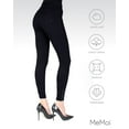 thumbnail image 6 of MeMoi Women's Zipper Ankle Jean Leggings - Womens - Female (Large/X-Large, Dark Navy), 6 of 7