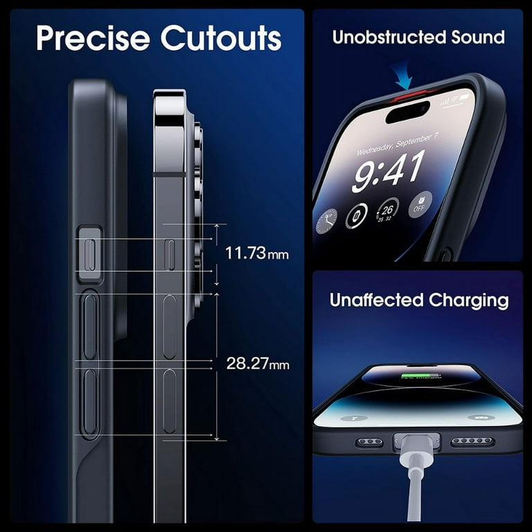 MagSafe Hülle Matt für iPhone 15 Plus Frosted Case Magnet
