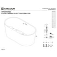 thumbnail image 3 of Kingston Brass VT7DE593023 59-Inch Acrylic Oval Double Ended Freestanding Tub with Drain in Glossy White, 3 of 4