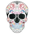 thumbnail image 2 of Villa, Mlli 12x12 Black Ornate Wood Framed with Double Matting Museum Art Print Titled - Colorful Candy Skull, 2 of 4