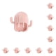 thumbnail image 1 of Advancent Soporte para cepillos de Ventosa Pared Baño Organizador de cepillos de universal Soporte de drenaje Estilo cactus Rosado 10piezas, 1 of 6