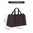 thumbnail image 3 of Fotbe Tartan Plaid Bolsa de Viaje con Estampado, Bolsa de Fin de Semana para Mujer con Compartimento para Zapatos, Bolsa de Gimnasio con Bolsillo Húmedo, 3 of 7