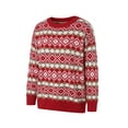 thumbnail image 4 of Kmbangi Femmes Pull Pull en Maille Manches Longues Col Rond Plaids d'Hiver, 4 of 9