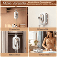 thumbnail image 5 of Steamer for Clothes,2-in-1 1550W Turbocharged Garment Steamer & Iron ,3 Levels Smart Control Steaming,1.2L Detachable Tank,Auto Shut-Off,Self-Cleaning,Innovative Storage: Hang or Wall Mount, 5 of 9