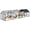 Black square tube, variant on Walk In Spacious Metal Chicken Run Coop, Silver Round Tube Outdoor Poultry Cage with Waterproof Anti-UV Protective Cover, 4 Compartments 4 Lockable Doors, Large Backyard Habitat for Chicken