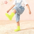 thumbnail image 5 of Mgmyaa Kids Crew Socks Pure Cotton Mid-Calf Socks for Boys and Girls Solid Color Ribbed Loose Mouth Comfortable Socks for Toddler Students Daily Wear Pack of 5, 5 of 9
