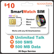 $10 Smartwatch SiM Cards for Your Smart Watch Device