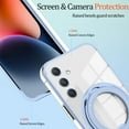 thumbnail image 6 of Compatible with Samsung A14 5G Case with Magnetic Stand Clear,Phone for Galaxy A14 5G Case Silicone Transparent Support Wireless Charging Shockproof Luxury Protective Cover (Blue), 6 of 14