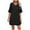 Black Womens Short Sleeve V-Neck Dress, variant on Summer Plus Size Raised Dot Chiffon Dress for Women Comfy Beach Relaxed Loose Casual Dressy Ruffle Short Sleeve Prom Dress Trendy Slip Polka Dot House Dress V Neck Babydoll Black 10