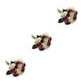 thumbnail image 3 of sweethay 12 piezas de rosas artificiales portátiles reutilizables flores falsas interior al aire libre sala de estar fiesta festival Blanco Púrpura 3Conjunto, 3 of 6