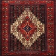 thumbnail image 1 of Ahgly Company Indoor Square Traditional Reddish Brown Persian Area Rugs, 6' Square, 1 of 6