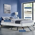 thumbnail image 5 of Modway Harlow Twin Performance Velvet Platform Bed Frame in White, 5 of 5
