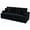 Black, variant on 88.58" Corduroy 3-Seater Sofa, Spacious and Comfortable. Paired with 4 Throw Pillows in The Same Color, It Adds An Elegant Touch to A Modern Living Room (Black)