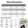 thumbnail image 4 of Women's Casual Striped Loose Round Neck Pullover Sweater for Fall Winter Striped Patterns,Green,S, 4 of 6