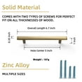 thumbnail image 3 of Goo-Ki Brushed Bronze Drawer Handles 5 in (128mm) Hole Centers Straight Cabinet Pull,6-Pack Solid Cabinet Handles for Kitchen Cabinets and Dresser Drawers, 3 of 8