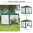 thumbnail image 6 of GVN Backyard Garden Canopy, Camping Canopy Screen Tent,13' x 11' Outdoor Party Tent w/ Protective Mesh Sidewalls, Ropes & Stakes, Green, 6 of 10
