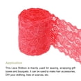 thumbnail image 3 of Uxcell Lace Ribbon Floral Pattern Lace Trim Ribbon for Sewing Making DIY Crafts Gift Wrapping Bouquets Light Red, 3 of 6