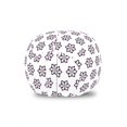 thumbnail image 1 of Floral Storage Toy Bag Chair, Repeated Pattern Flower Shaped Ornamental Motifs on Plain Background, Stuffed Animal Organizer Washable Bag, Large Size, White and Dark Purple, by Ambesonne, 1 of 3