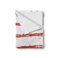 thumbnail image 2 of American Soft Flannel Fleece Blanket, Vector Grunge Texture Flag of United States of America Illustration, Cozy Plush for Indoor and Outdoor Use, 60" x 80", White Blue and Vermilion, by Ambesonne, 2 of 6