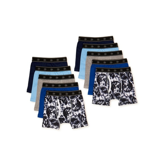 Championship Gold, Boys Underwear, 10 Pack Boxer Briefs Sizes 4/5 - 16/18H