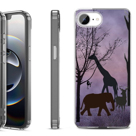 Shockproof Protective Phone Case for iPhone 16e, by OneToughShield - Twilight Safari