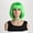 Green, variant on Nonivsa 12-Inch Women's Pink Synthetic Bob Wig with Blunt Bangs, Short Straight Full-Coverage Wig for Cosplay, Costume Parties and Daily Wear