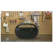 GPX R602B AM/FM Portable Clock Radio, Black