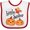 White and Red, variant on Inktastic Little Sister Pumpkins with Fall Leaves Girls Baby Bib
