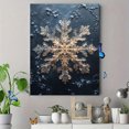 thumbnail image 4 of Qisvanset 12x16 Inch Framed Canvas Wall Art Snowflake Crystal Pattern Winter Home Ready To Hang Wall Decor, 4 of 8