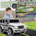 thumbnail image 7 of SUSIELADY 24V Kids Ride on Toys Licensed Mercedes-Benz G500, 4 Wheeler Battery Powered SUV Truck for Kids, Electric Car with Remote Control, LED Lights for Boys Girls Ages 3-8, White, 7 of 7