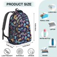 thumbnail image 5 of Game Controller Blue Pattern Backpack for School, Cute School Bag with Adjustable Shoulder Straps and Padded Back, 16.9"x12.6"x5.9", 5 of 5