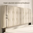 thumbnail image 5 of Lofka Full Platform Bed Frame with Upholstered Headboard and Sturdy Wooden Slats Support, Fully Upholstered Mattress Foundation/No Box Spring Needed/Noise Free/Easy Assembly,Beige, 5 of 10