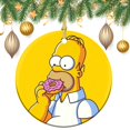 thumbnail image 3 of Simpsons Circular Ceramic Pendants Christmas Tree Decorations Hanging Ornaments Xmas Round Ornaments 4 Pcs, 3 of 8