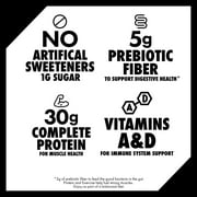 Oikos Protein Shake, Shelf Stable, Vanilla, 30g Protein, 12 fl oz, 4 Count Bottles