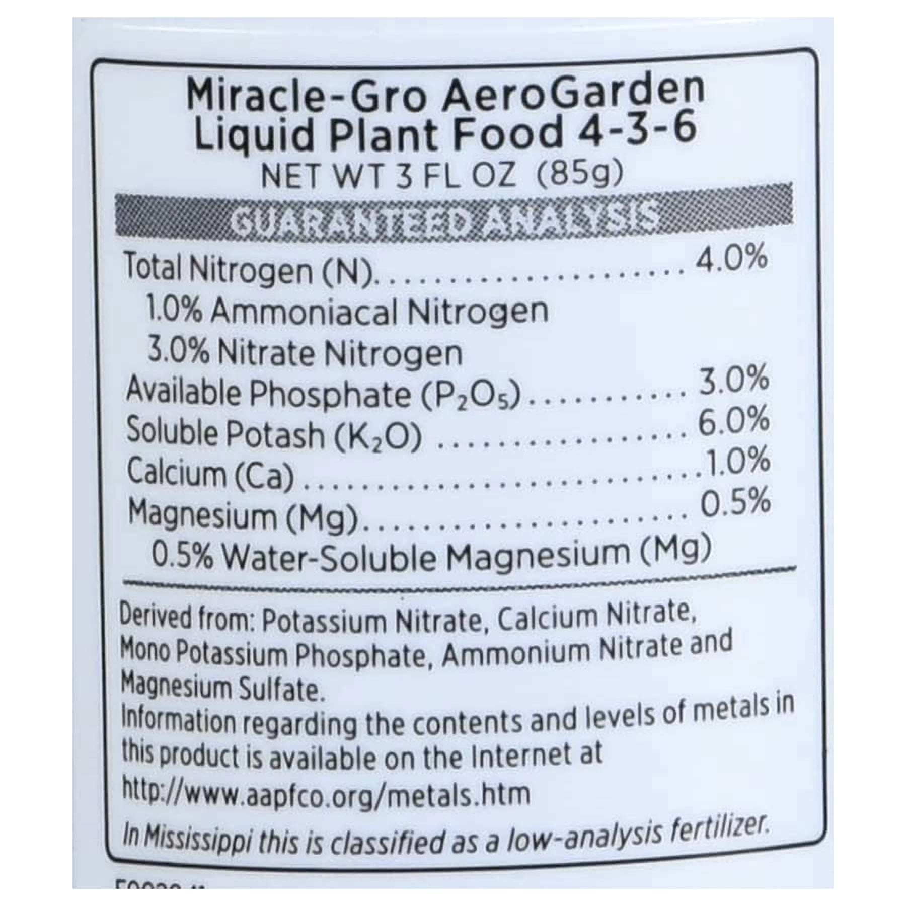AeroGarden Liquid Nutrients (3 oz)