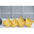 thumbnail image 2 of Ambesonne Yellow Throw Pillow Cover 4 Pack, Exotic Pineapple Summer, 24", Yellow White, 2 of 5