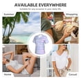 thumbnail image 5 of Vsdgher Striped Gradient Women Shirts V Neck Short Sleeve Tops T-Shirt Basic Tees, S to 3XLSmall, 5 of 5