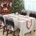 thumbnail image 4 of Christmas Truck Snowman Chair Covers Set of 8 Xmas Ball Snowflakes Animal Black Chair Back Covers Stretch Removable Washable Slipcovers Protector for Dining Room Kitchen Party Decor, 4 of 5