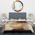 thumbnail image 3 of Designart "Classic Brown Essentials VI" Abstract Bedding Covert Set - Modern Brown Bed Set With 2 Shams, 3 of 6