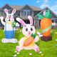 thumbnail image 2 of OurWarmEaster Decoration 2023 Rabbits Eggs Bunny Outdoor Inflatables Decorations With Lights For Garden Lawn Home Holiday Party, 2 of 4