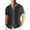 Black1, variant on Huesdet Men's Short Sleeve Plaid Checkered Snap Button Up Shirt Regular Fit Two Pockets Casual Dress Check Shirts(Blue,3XL)