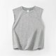 thumbnail image 4 of Camiseta de tirantes de cuello redondo para niña, de color liso, sin mangas, ideal para actividades al aire libre, cómoda, de talla mediana a grande, de poliéster., 4 of 6