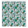 thumbnail image 2 of Ambesonne Abstract Shower Curtain, Round Colored Scribbles, 69"Wx75"L, Green Brown, 2 of 4