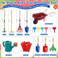 thumbnail image 6 of JoyStone Kids Gardening Tool Set with Wheelbarrow and Watering Can, 16-Piece Set with Wooden-Handle Tools, Ages 3-6, 6 of 10