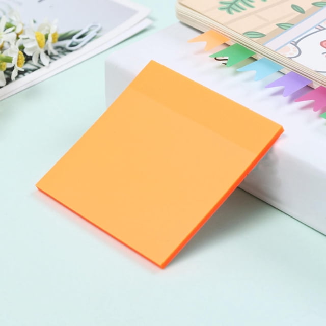 Cqxid Sticky Note Under $5 PET Fluorescent Sticky Notes For Students With Key Markings Strong Adhesive And Transparent Sticky Notes