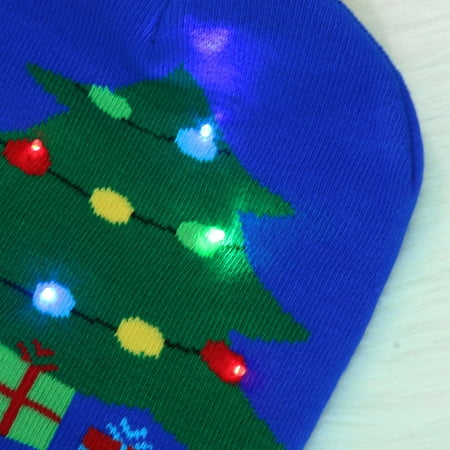 

Cathalem Baby Bunny Hat Children s Hat Yule Snowman Christmas Tree Flanged Ball Knit Hat Band LED Colorful Boy Knot Hat Hat Blue 2-8 Years